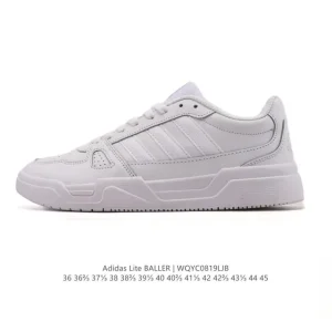 Adidas Lite Baller Low Top Sneakers White Black Jr5232