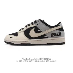 Nike SB Dunk Low Pro Vintage Leather Skateboarding Shoes for Men and Women