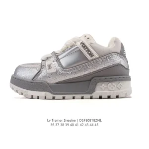 Louis Vuitton Trainer Sneaker Low Men's Fashion Thick Sole Shoes