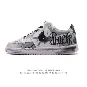 Nike Court Vision Low Vintage Leather Basketball Sneakers for Men and Women