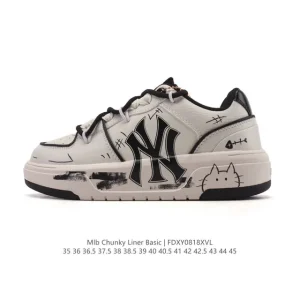 MLB Chunky Liner Basic Unisex Street Fashion Sneakers with Thick Sole