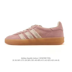 Adidas Originals Gazelle Indoor Retro Sneakers with Gum Sole