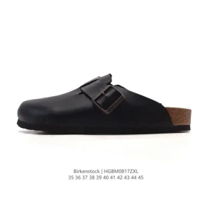 Birkenstock Boston Suede Shearling Suede Shearling Soft Cork Sole Low Cut Slipper