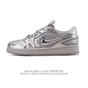 Jordan Air Jordan 1 Low Retro Classic Leather Basketball Shoes