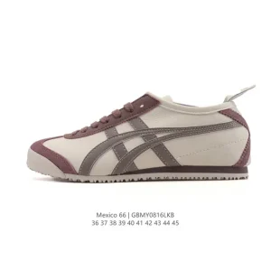 ASICS Onitsuka Tiger Mexico 66 Classic Leather Retro Sneakers for Men and Women