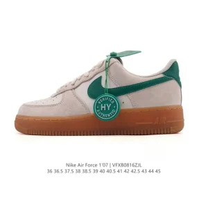 Nike Air Force 1 Low White Leather Sneakers with Air Cushion