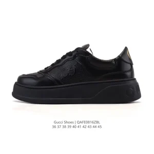 Gucci Screener Old Vintage Leather Platform Sneakers