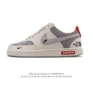 Nike Court Vision Low Vintage Leather Basketball Sneakers for Men and Women