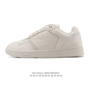 Dior B30 Low Top Sneakers White Leather Luxury Casual Shoes