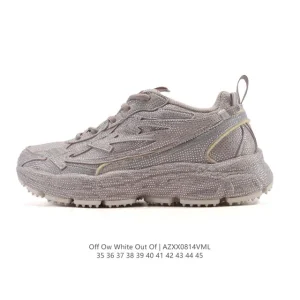 Off-White Out Of Office Low Top Lace Up Fashion Sneakers Thick Sole White Shoes