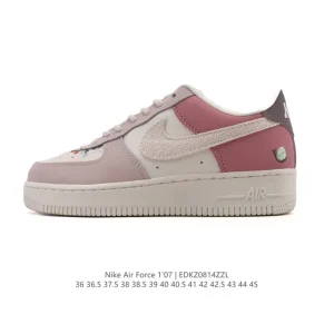 Nike Air Force 1 Low 2025 White Leather Low-Top Sneakers with Cushioning