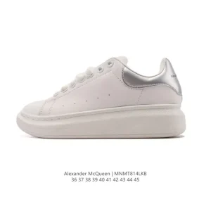 Alexander McQueen Flash Runner Smooth Leather Thick Sole Sneakers with Flash Tail