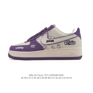 Nike Air Force 1 '07 Low White Leather Sneakers with Air Cushion