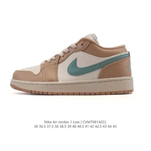 Jordan Air 1 Low Retro Basketball Shoes with Air Cushioning and Leather Upper