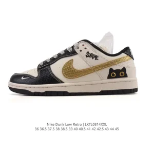 Nike SB Dunk Low Pro Men's Women's Skateboarding Shoes Vintage Leather