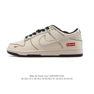 Nike SB Dunk Low Pro Vintage Leather Skateboarding Shoes for Men and Women