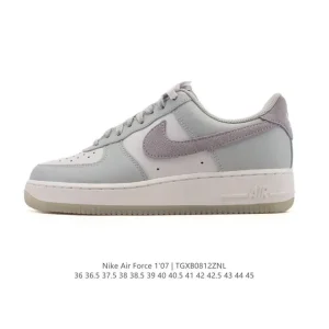 Nike Air Force 1 Low 07 White Leather Sneakers with Air Cushioning