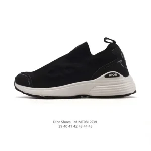 Dior Men's and Women's Low-Top Retro Sneakers with Thick Sole