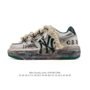 MLB Chunky Liner Basic Leather Street Sneakers for Men and Women