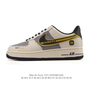 Nike Air Force 1 Low 2025 White Leather Casual Sneakers with Air Cushioning