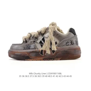 Mlb Chunky Liner Basic Street Fashion Sneakers with Reflective Details