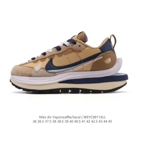 Nike Sacai Vaporwaffle Chukka Sneaker with Thick Sole and Layered Design
