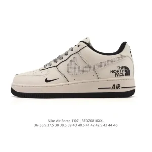 Nike Air Force 1 Low 07 White Leather Sneakers with Air Cushion Sole