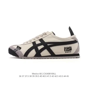 ASICS Onitsuka Tiger Mexico 66 Classic Leather Retro Sneakers for Men and Women