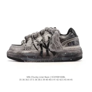 MLB Chunky Liner Basic Leather Streetwear Sneakers for Men and Women