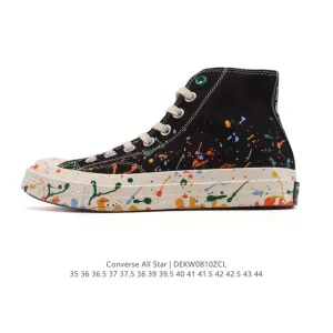 Converse Chuck 70 High Top Canvas Sneaker with Ink Splatter Print Design