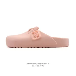 Birkenstock Boston Suede Shearling Slipper with Cork Sole