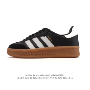 Adidas Samba Valentine Unisex Retro Leather Sneakers for Men and Women