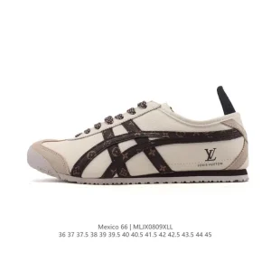 ASICS Onitsuka Tiger Mexico 66 Classic Vintage Leather Sneakers