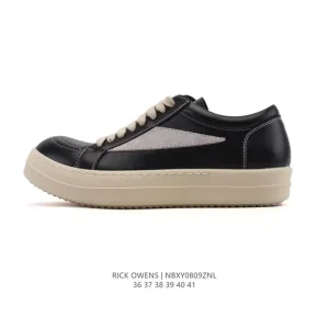 Rick Owens Inspired High-Top Sneakers with Chunky Laces and Vintage Style