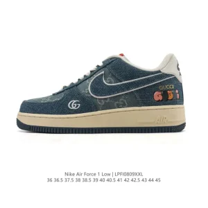 Nike Air Force 1 07 Low Denim Canvas Sneaker with Air Cushion