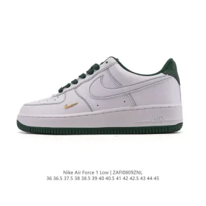 Nike Air Force 1 07 Low White Leather Sneakers with Air Cushion