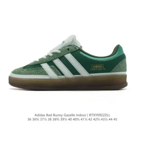 Adidas Bad Bunny Gazelle Indoor White Leather Sneakers