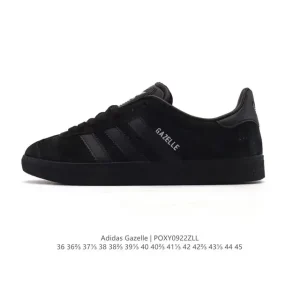 Adidas Originals Gazelle Indoor Retro Leather Sneakers with Gum Sole