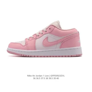 Jordan Air 1 Low Retro Classic Leather Sneakers with Air Cushion