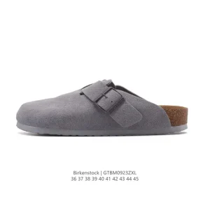 Birkenstock Boston Suede Shearling Shearling Lined Leather Sandal