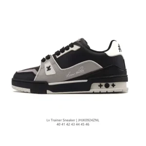 Louis Vuitton Trainer Sneaker Low White Leather Thick Sole 3D Logo