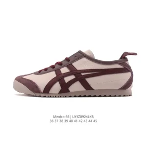 ASICS Onitsuka Tiger Mexico 66 Classic Vintage Leather Sneakers for Men and Women