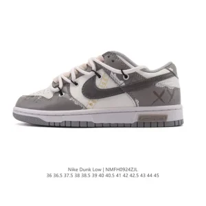 Nike Dunk Low Retro Vintage Basketball Shoes with Dual Laces