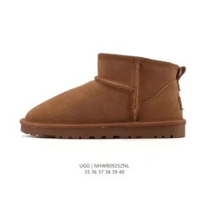 UGG Classic Short Boots with Horn Buckle for Women Winter Warmth