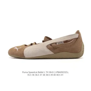 PUMA Speedcat Ballet Mary Jane Shoes for Women - Silver Racing Style