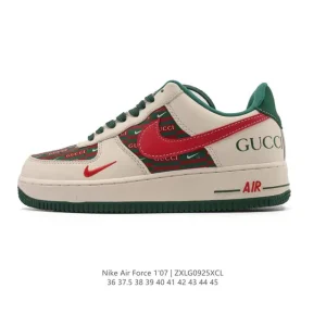 Nike Air Force 1 07 Low White Leather Sneakers with Air Cushion