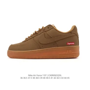 Nike Air Force 1 '07 Low White Leather Sneakers with Air Cushion