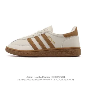 Adidas Handball Spezial Low-Top Retro Leather Sneakers Classic Three Stripes