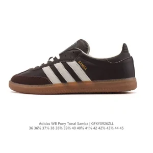 Adidas Samba Pony Tonal Horsehair Leather Suede Vintage Sneakers