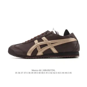 ASICS Onitsuka Tiger Mexico 66 Classic Retro Leather Sneakers for Men and Women